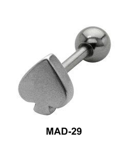 Spade S316L Tongue Piercing MAD-29